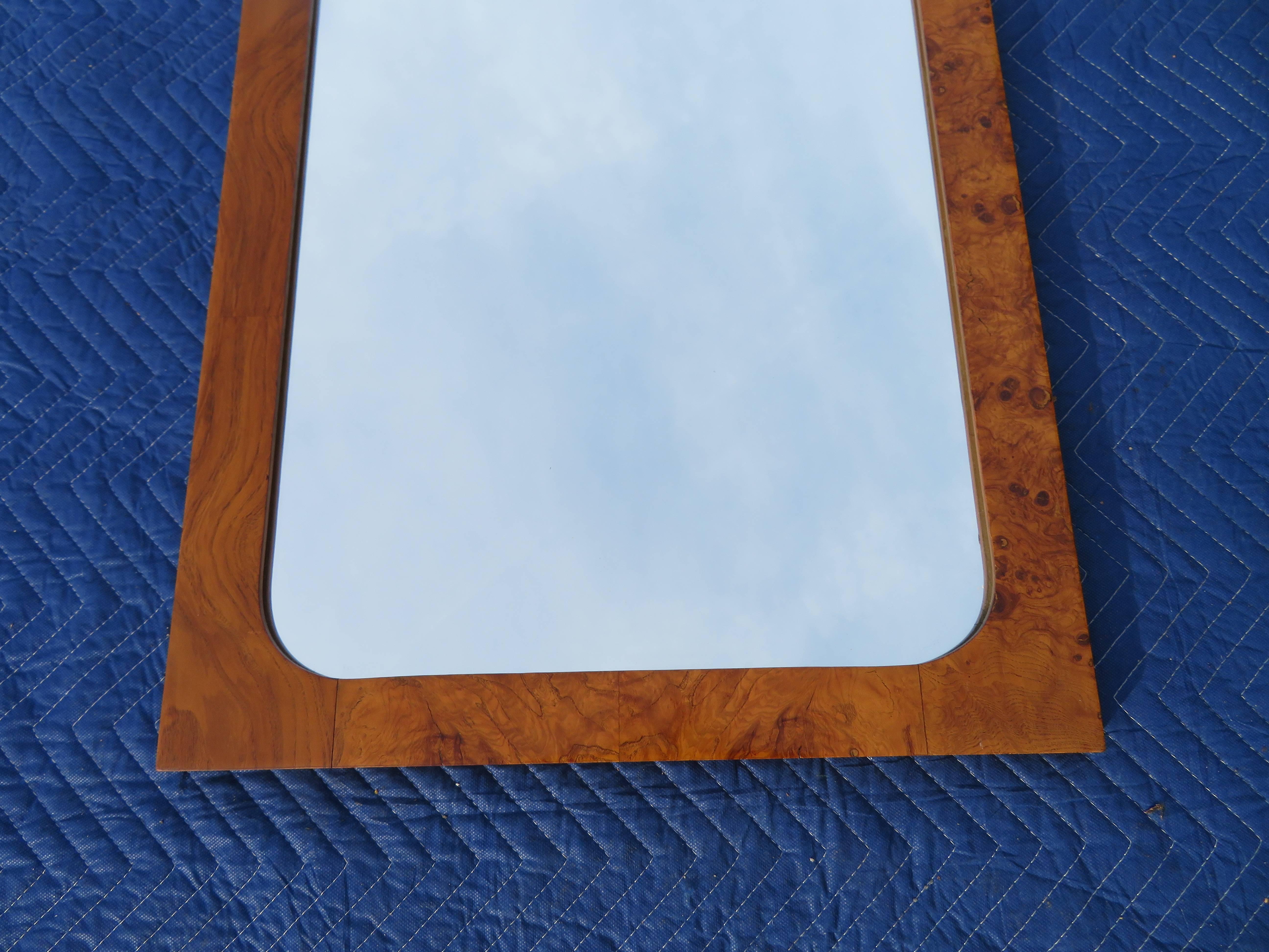 American Roland Carter for Lane Olive Wood Mirror Mid-Century Modern