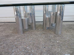 Stunning Paul Mayen Habitat Aluminum Cylinder Coffee Table, Mid-Century Modern