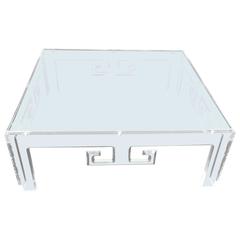 Large Square Coffee Table In Teak And Steel For At 1stdibs