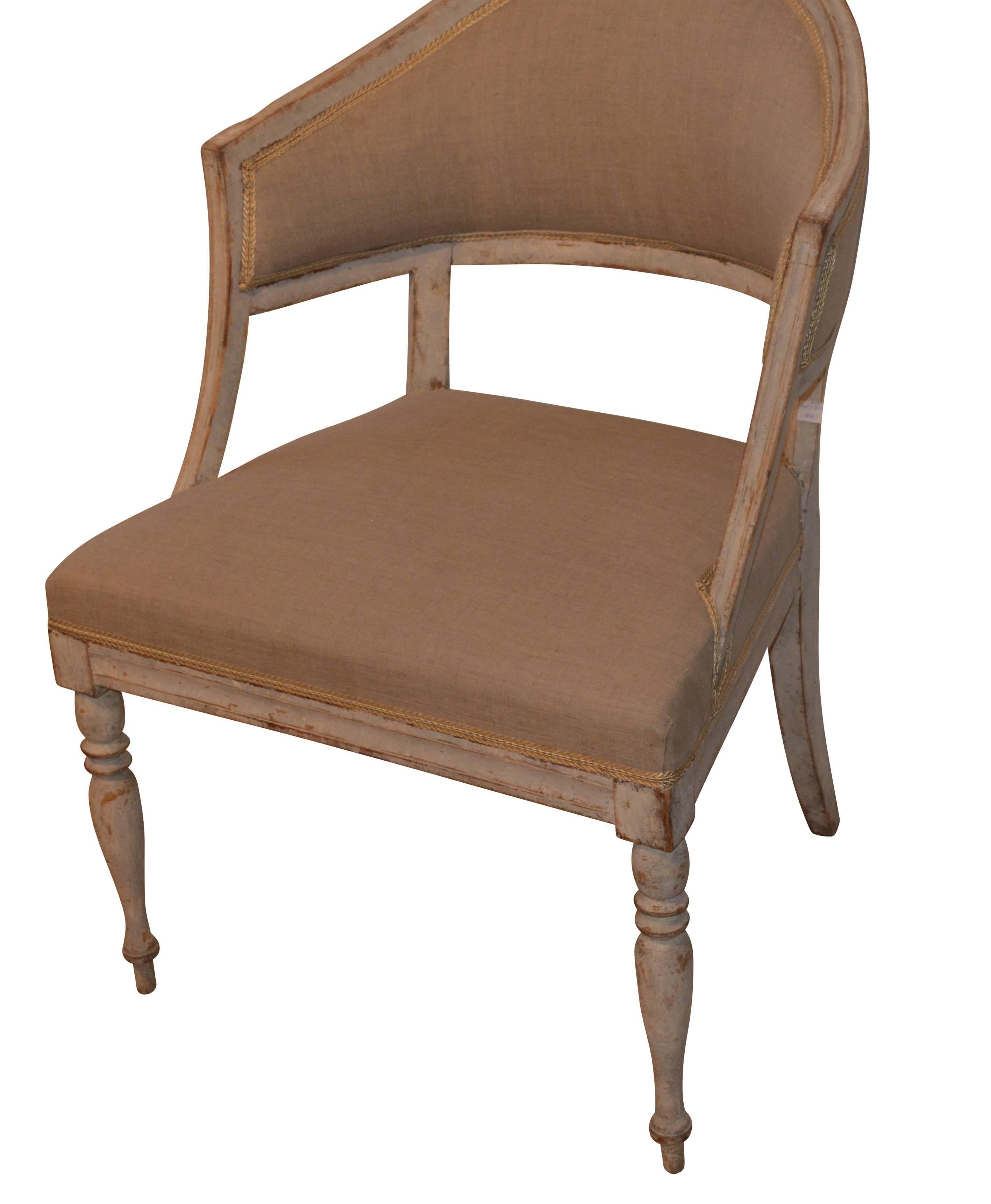 Pair of Period Gustavian Armchairs, Sweden 1820 In Good Condition In Haddonfield, NJ