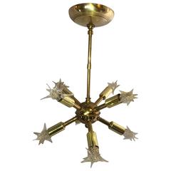 Small Brass Sputnik Chandelier 