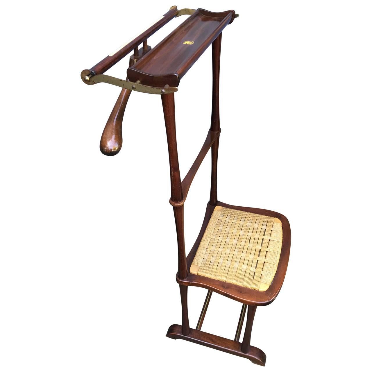 Rare wooden Italian valet with detachable hanger for shirt and pants.
Signed Made In Italy, by SPQR.

Complimentary Fathers Day (2016) Express delivery, as long as possible.