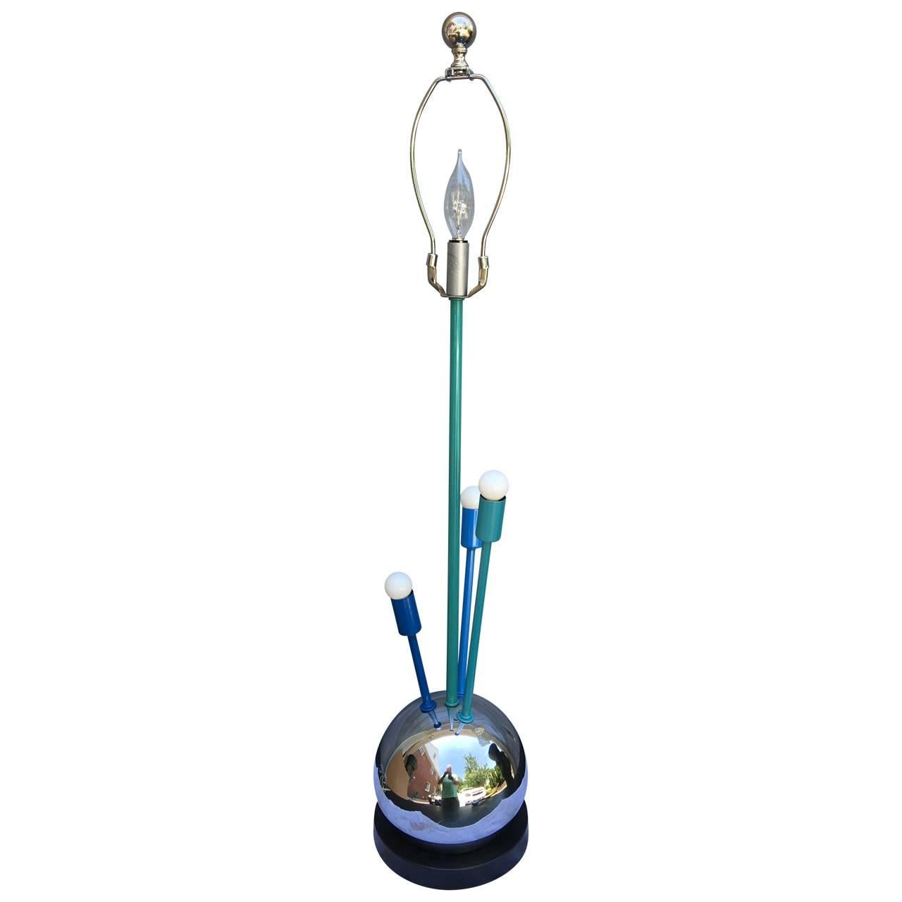 Powder-Coated Mid-Century Modern Atomic Age Sputnik Table Lamp