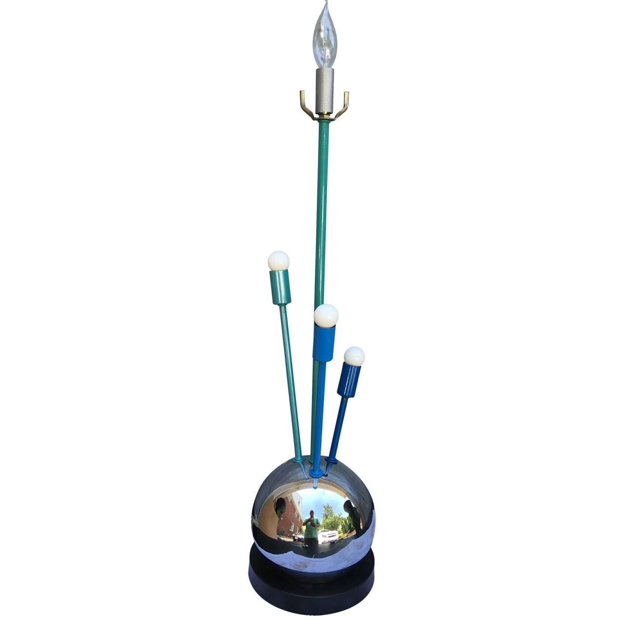 Metal Mid-Century Modern Atomic Age Sputnik Table Lamp