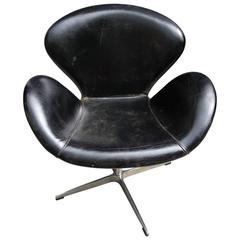 Arne Jacobsen Leather Swan Chair