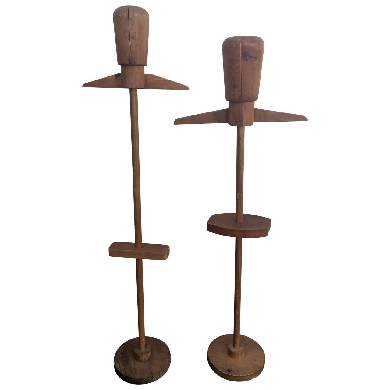 19th Century French Dressing and Hat Stands or Valets