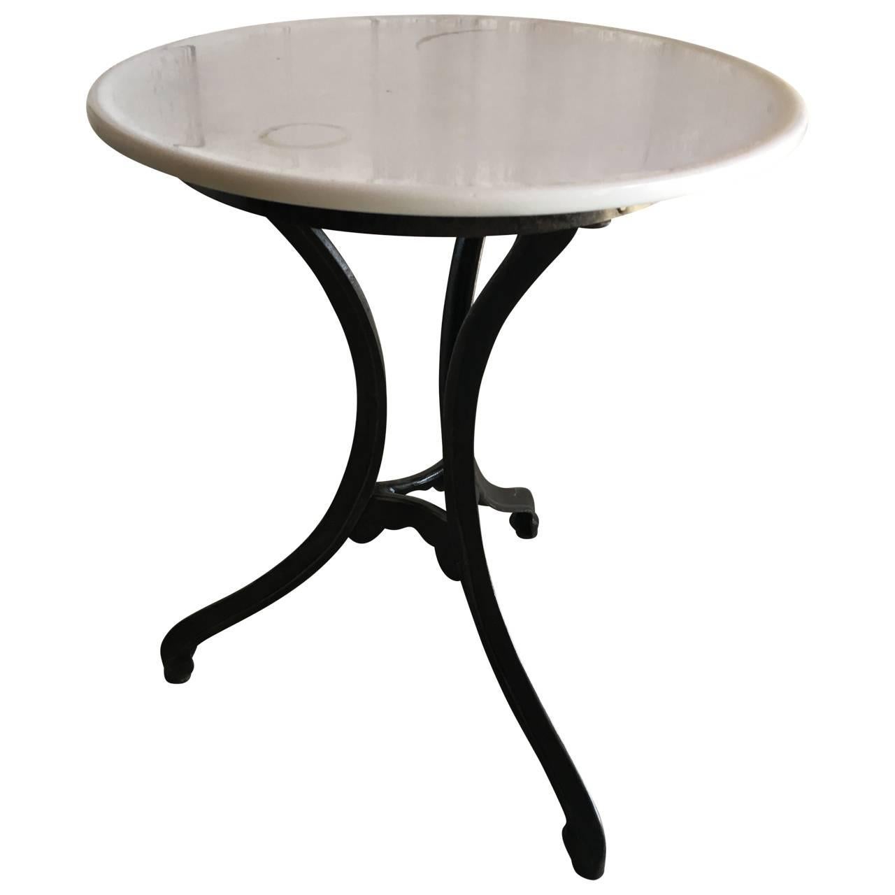 American Early 20th Century Fountain Table with Opaque Tabletop