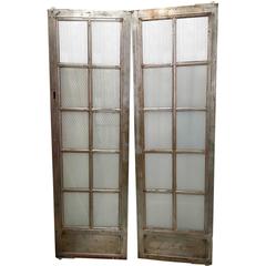 Vintage Steel Elevator Door