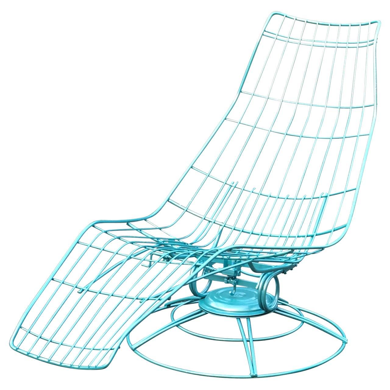 turquoise lounge chair
