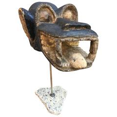 Early 20th Century African Senufo Monkey Mask 9