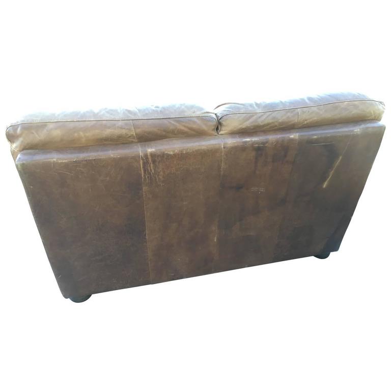 20th Century Italian Leather Sofa For Sale