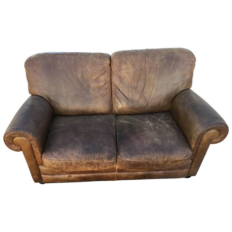 Italian Leather Sofa For Sale 1