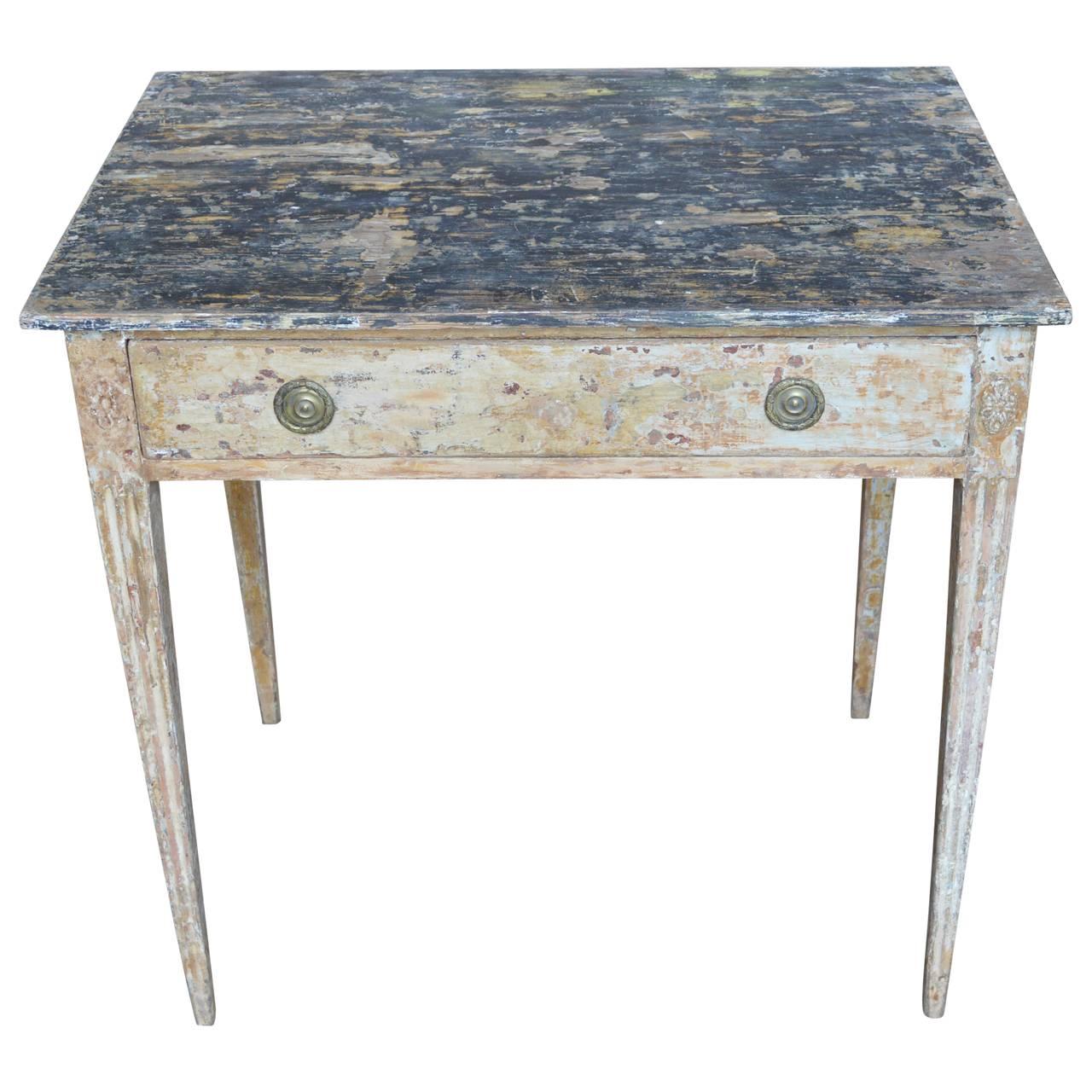 Brass Late 18th Century Gustavian End Table