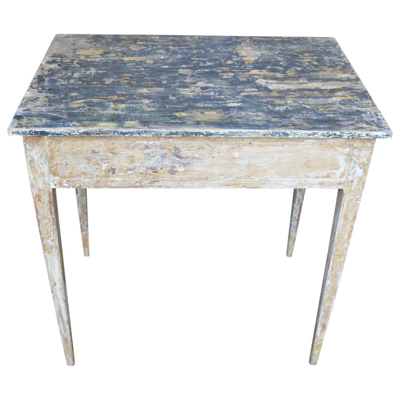 Painted Late 18th Century Gustavian End Table