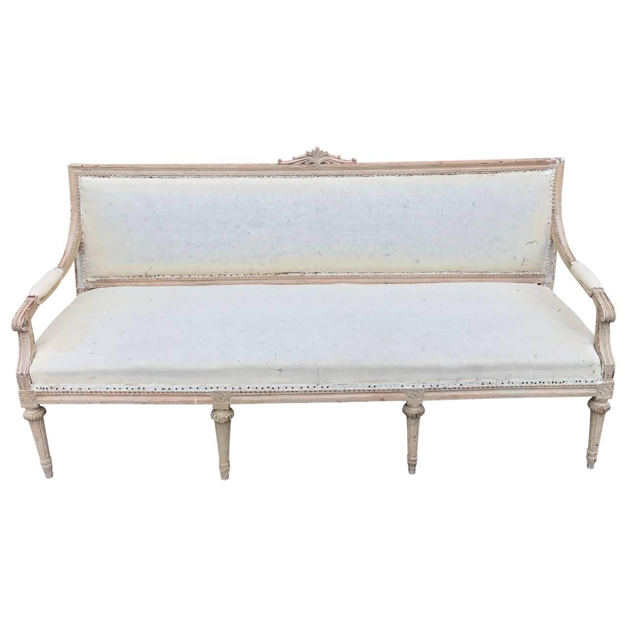 Painted Early 19th Century Swedish Settee