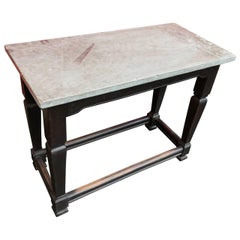 Antique Swedish Gustavian Stone Top Hall Table