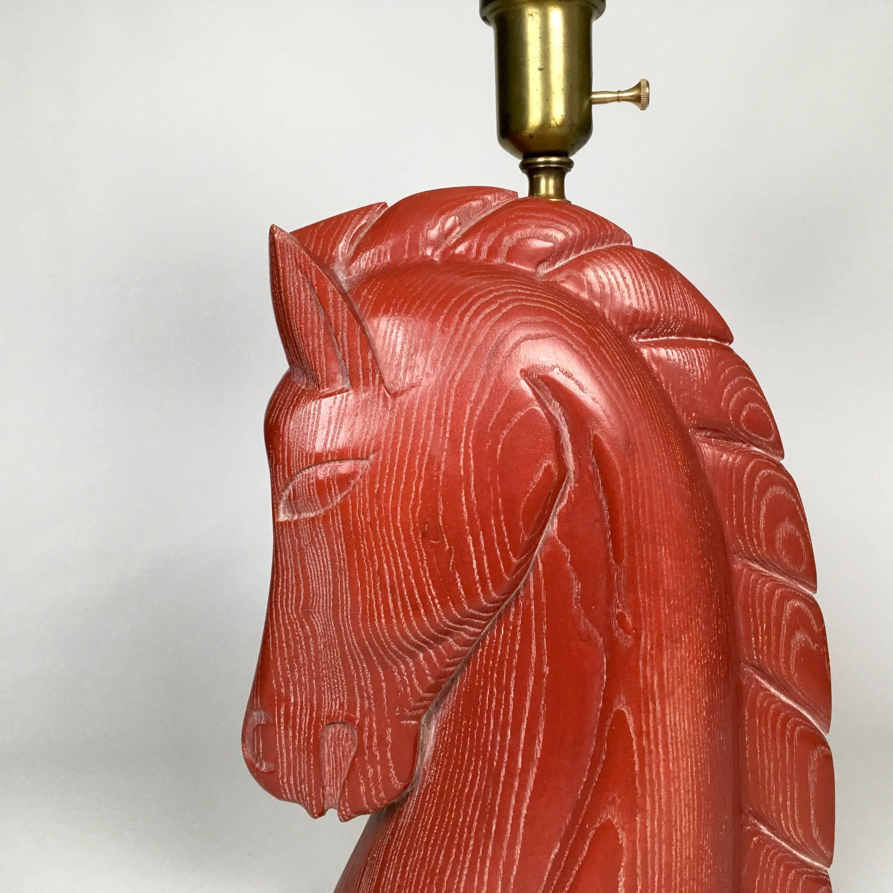 American Mid-Century Modern Billy Haines Horse Head Lamp