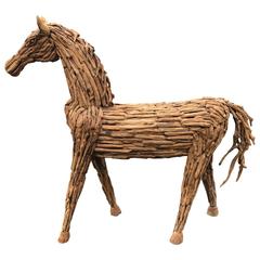 Lifesize Reclaimed Wood Equine Sculpture