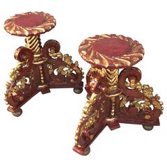 Pair of 18th Century Spanish Pedestal Tables 4