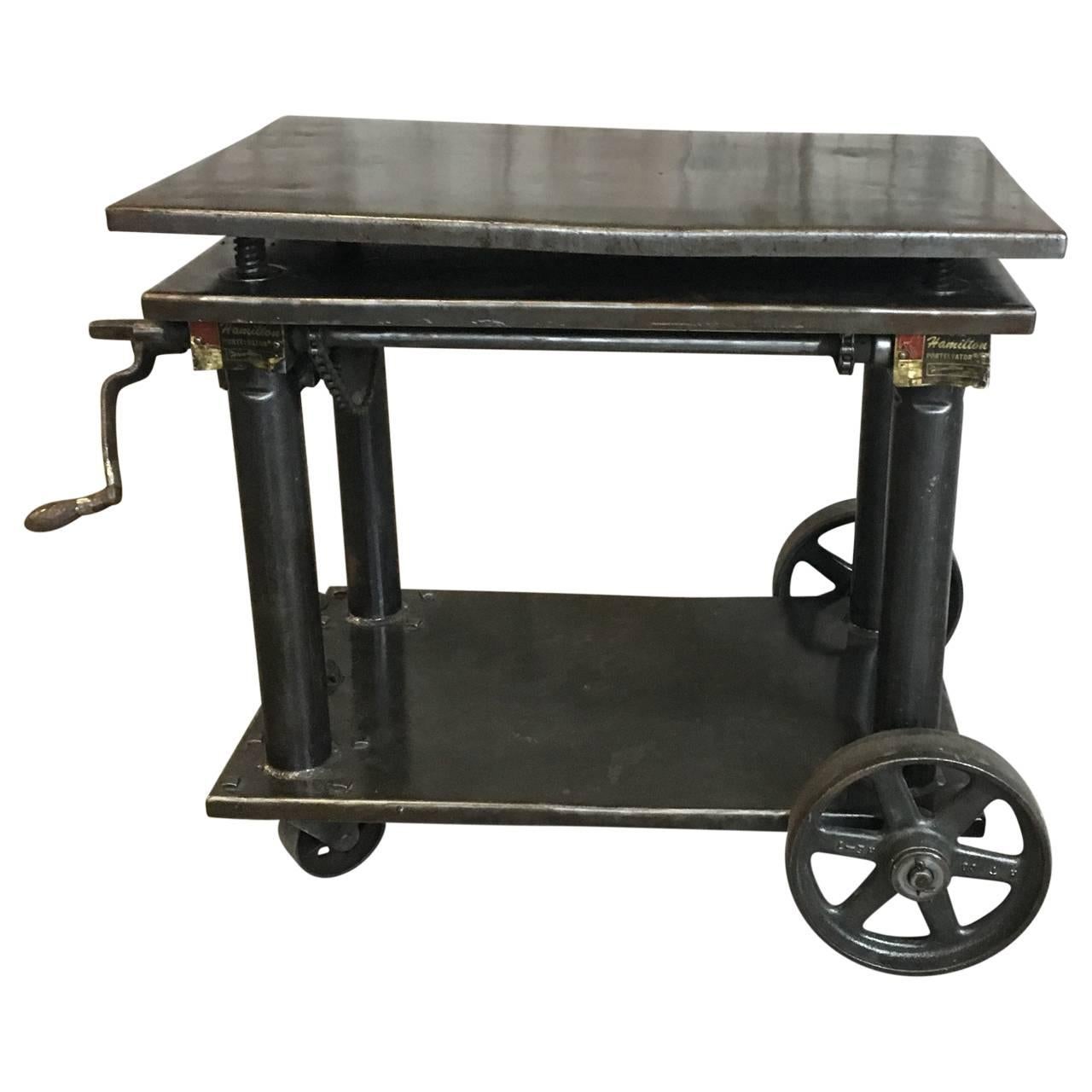 Industrial Lift Bar Cart
