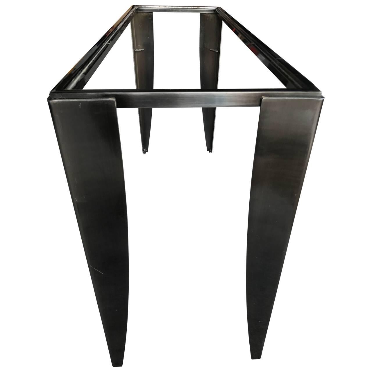 Late 20th Century Modern Steel Console Table