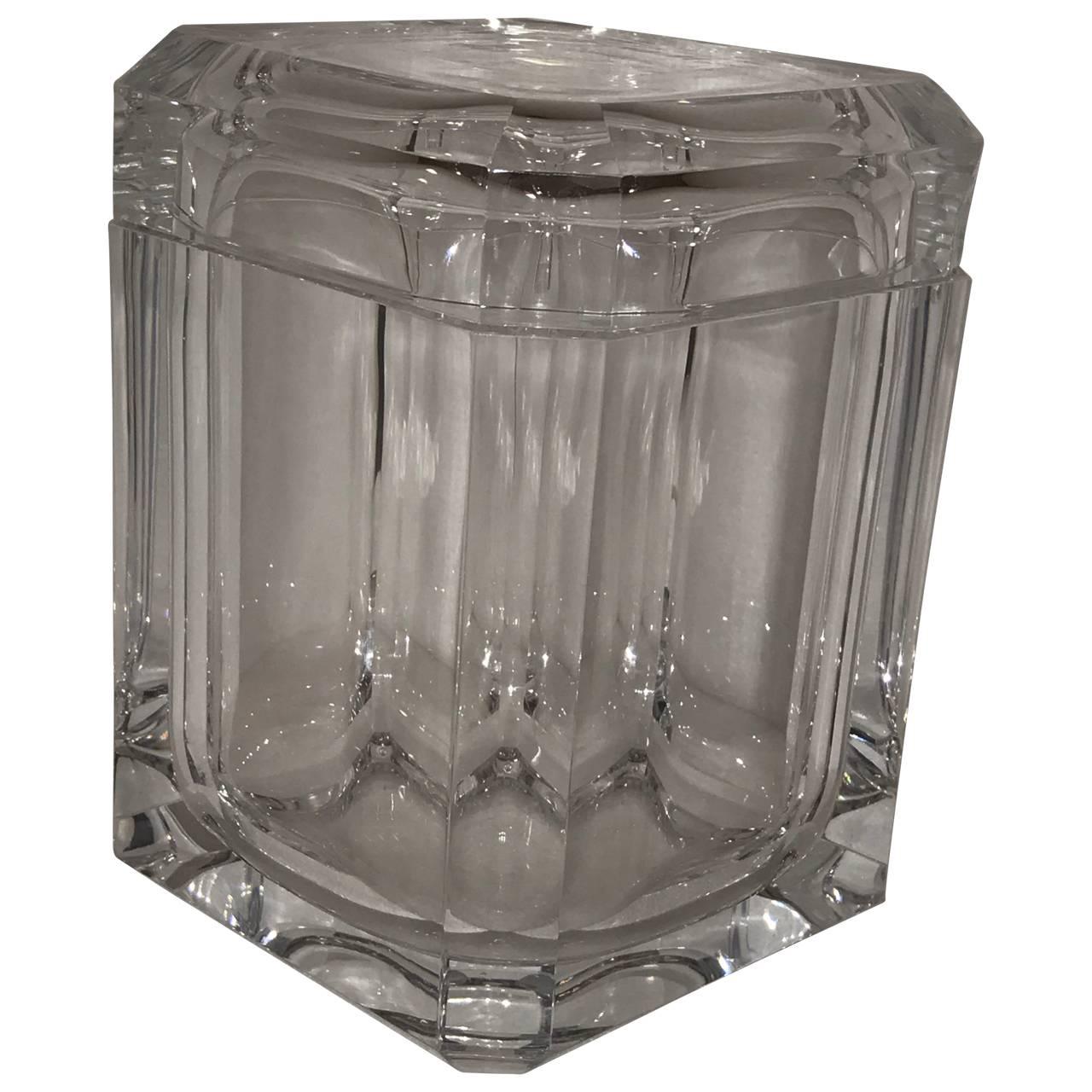 Hollywood Regency ice bucket or jewelry box.
