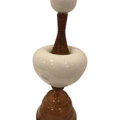 Vintage White Opaline Table Lamp