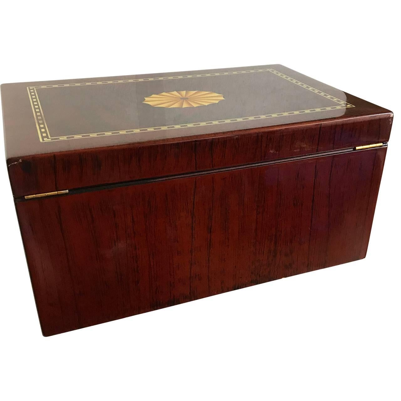 Hand-Crafted Large Empire-Style Desk-Top Humidore