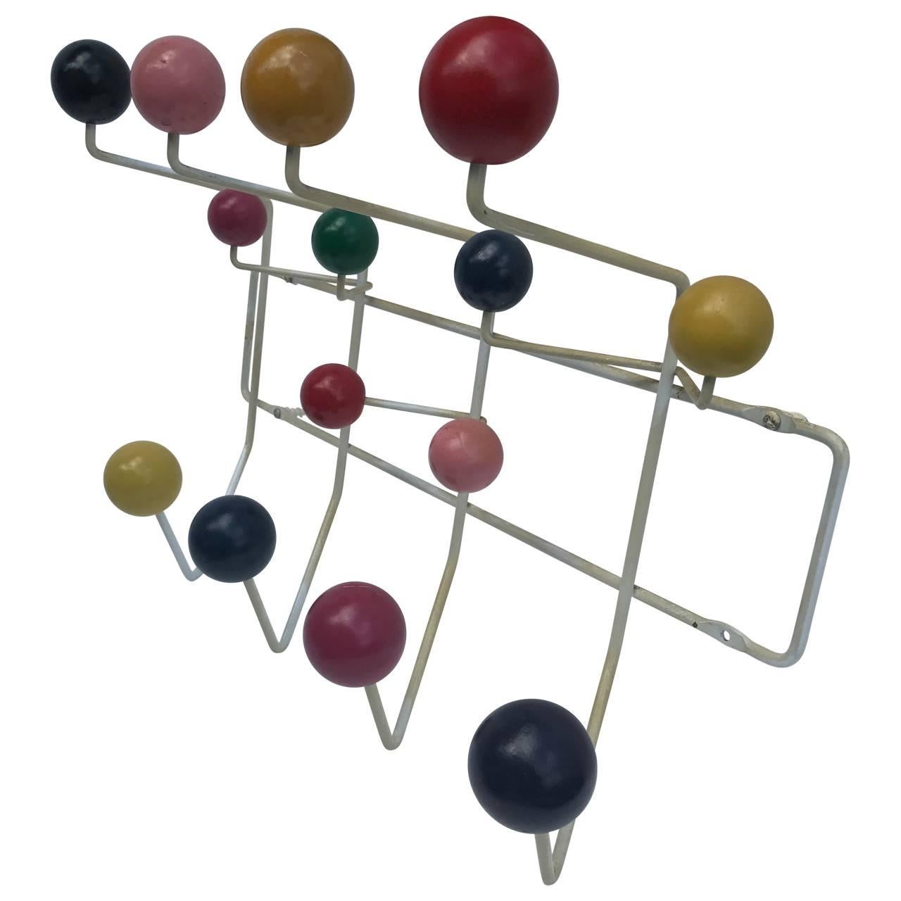 Original set of two coat racks by Ray and Charles Eames from the 1950s. Taken out of the wall of a major recording studio on Manhattan, original screws and plugs are included.