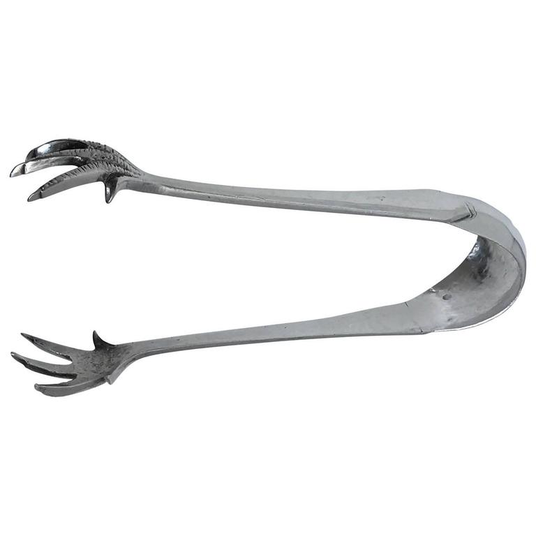 Sterling Silver Ice Tongs with Claws at 1stDibs