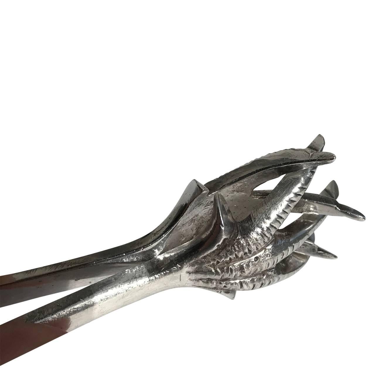 Sterling Silver Ice Tongs with Claws 1