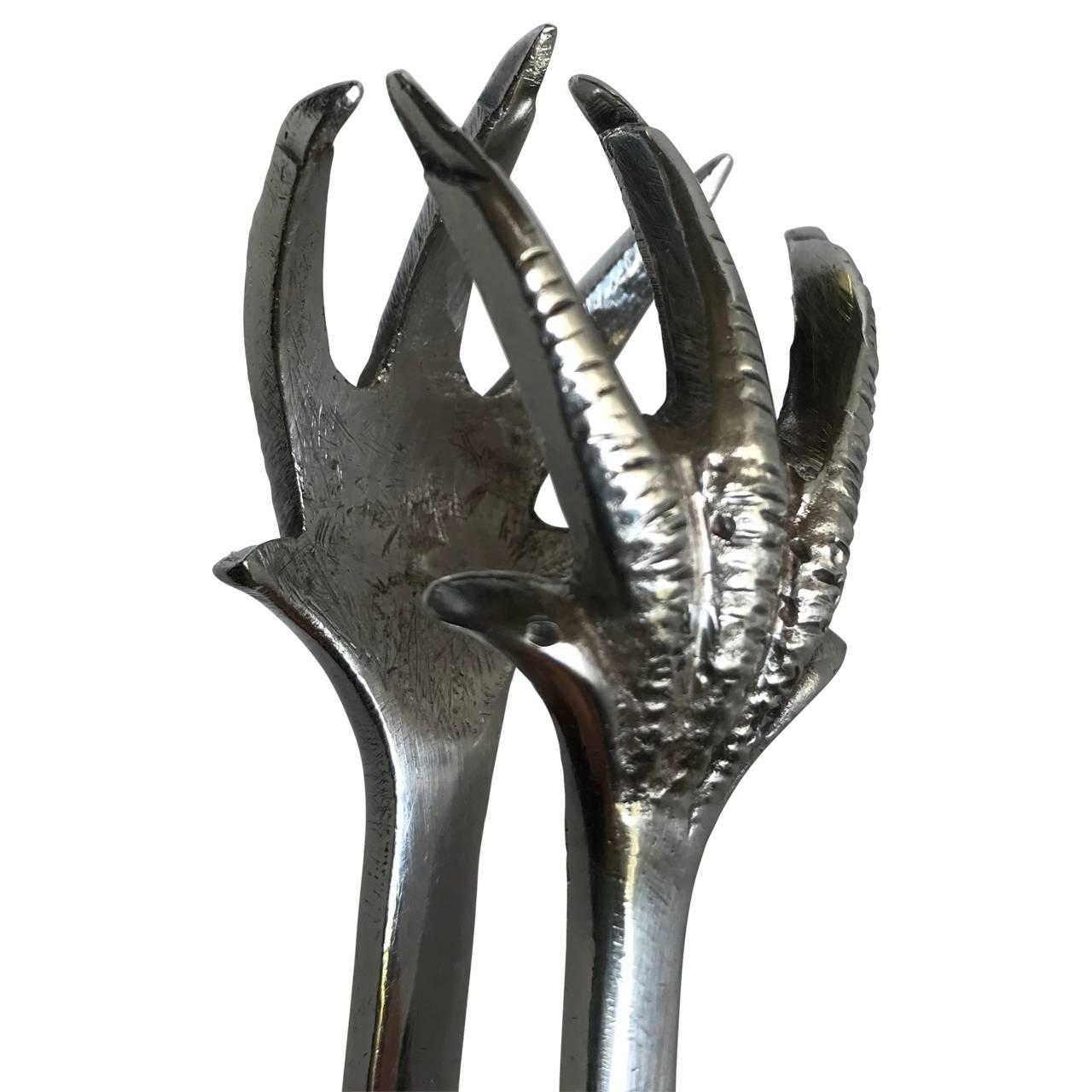 Sterling Silver Ice Tongs with Claws 5