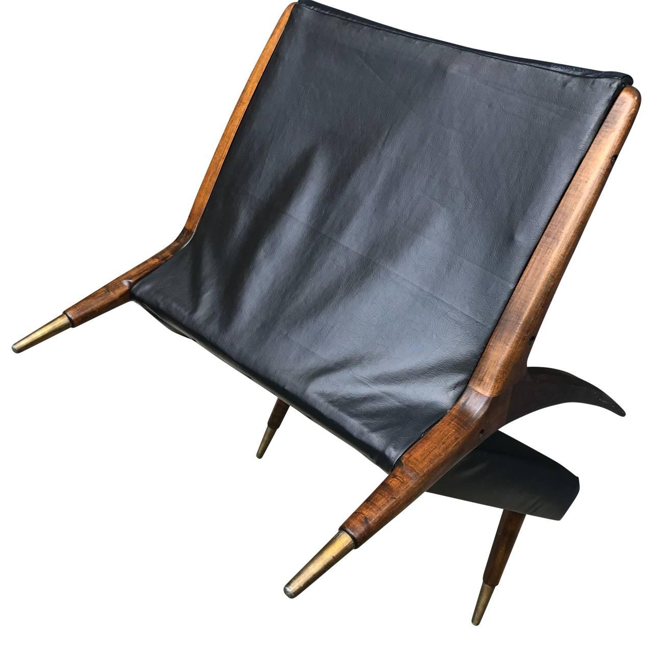 Wood Danish Mid-Century Modern Teak Lounge Armchair, 1950s