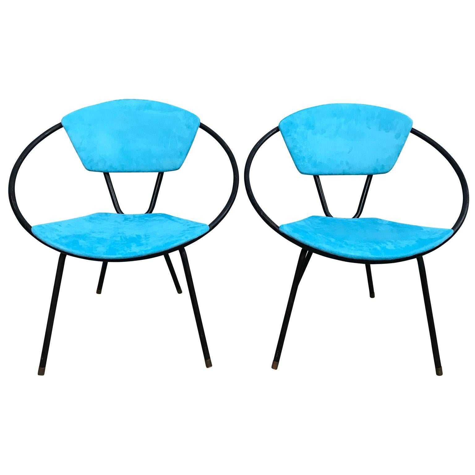 Pair of Salterini Hoop Lounge Chairs