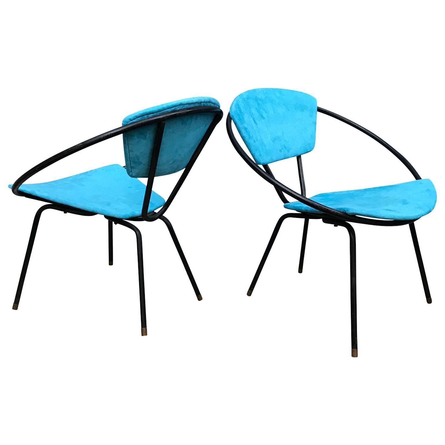 American Pair of Salterini Hoop Lounge Chairs