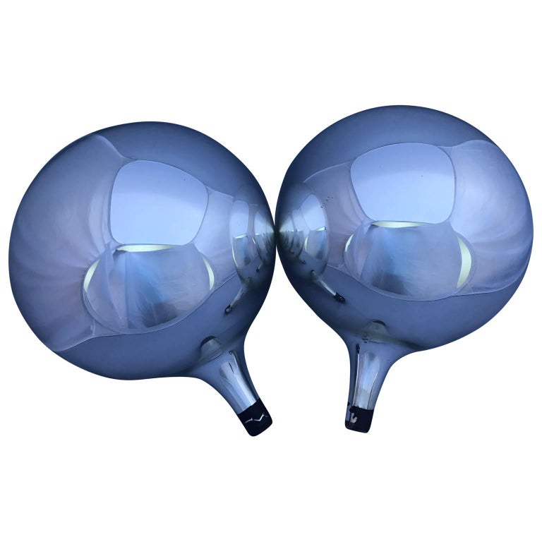 Large Pair of Decorative Mercury Glass Balls For Sale at 1stdibs