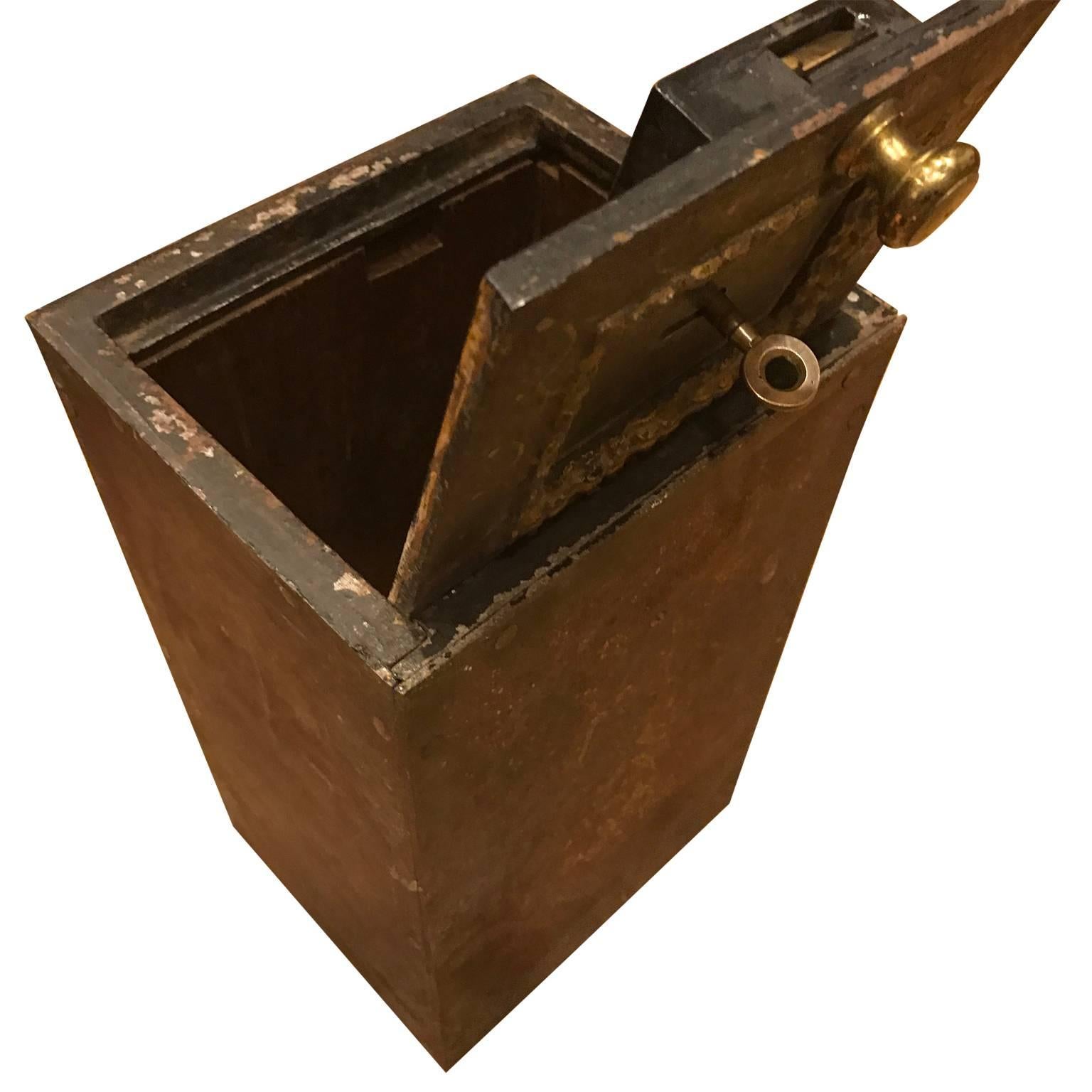 Steel 19th Century Italian Antique Safe Box