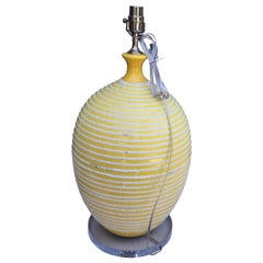 Modern Yellow And Frosted Ceramic Table Lamp