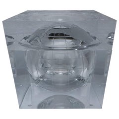 Alessandro Albrizzi Lucite World Globe Form Ice Bucket