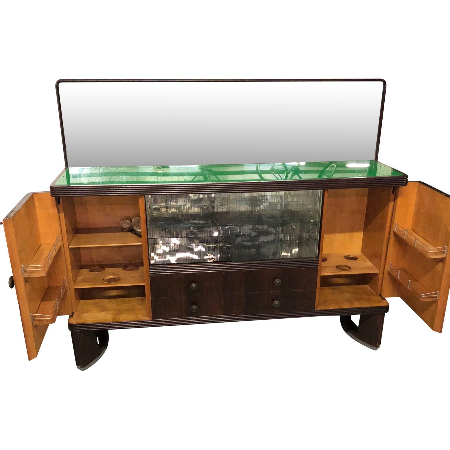 20th Century Vintage Italian Art Deco Sideboard with Dry Bar, 1930s