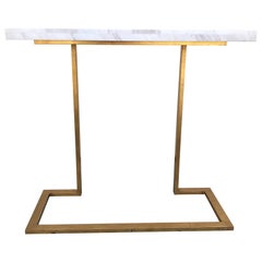 Mid-Century Modern Style Jonathan Charles Marble Top Gilded Console