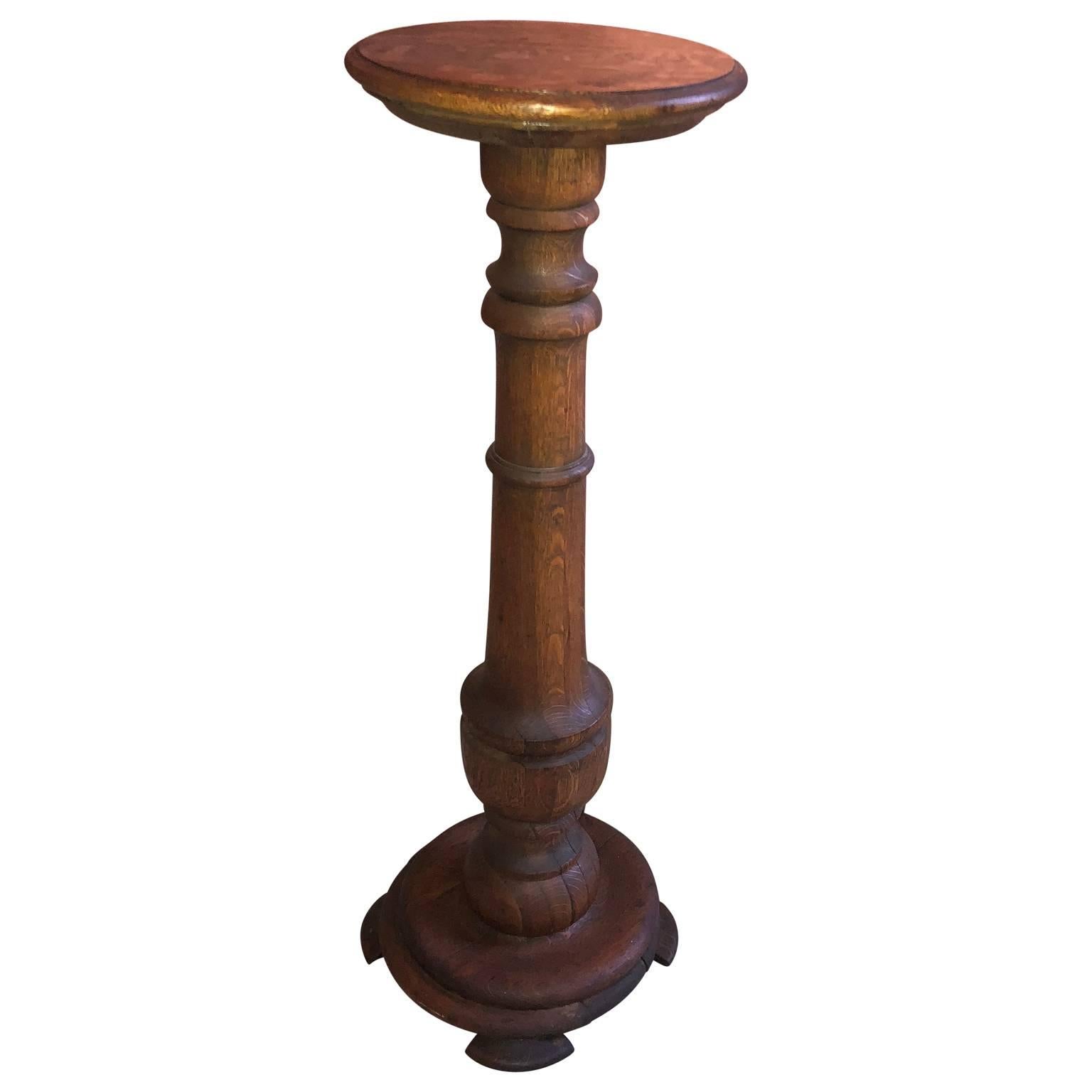 antique wood pedestal