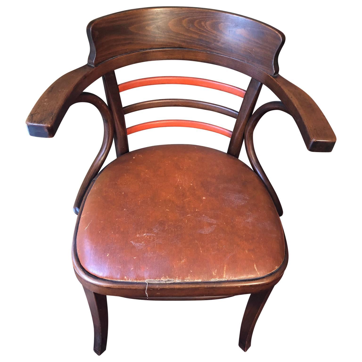 Early Thonet Style Bentwood Desk Chair by Jacob & Josef Kohn Mundus