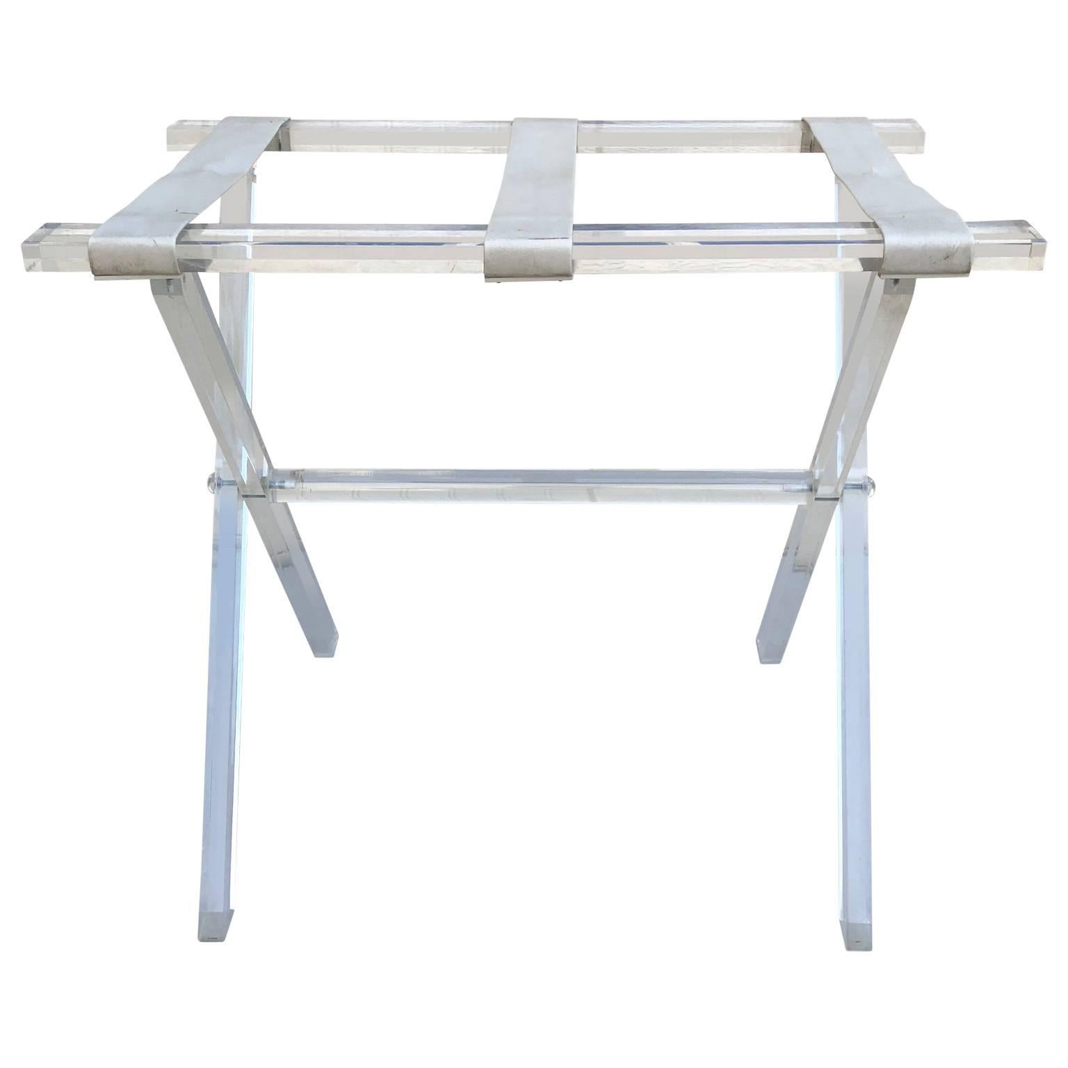 American Vintage Hollywood Regency Lucite Tray Table or Luggage Rack