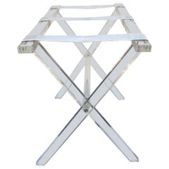 Vintage Hollywood Regency Lucite Tray Table or Luggage Rack