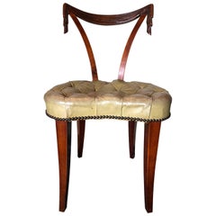 Draped Hollywood Regency Vanity Chair by Grosfeld House