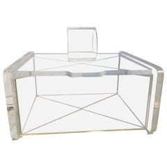 Mid-Century Transparent Lucite Jewelry Box