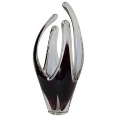 Swedish Mid-Century Modern Flygfors Glass Centrepiece
