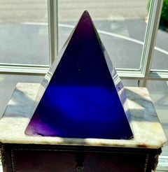 Italian Mid-Century Cobalt Blue Obelisk Lucite Fragment, circa 1960's
