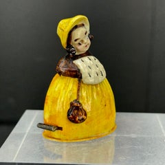 Vintage Woman Figurine Lady Sewing Tailor Tape Measure Antique Woman Figurine Lady Sewing Tailor Tape Measure